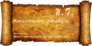 Marczinkech Tarján névjegykártya